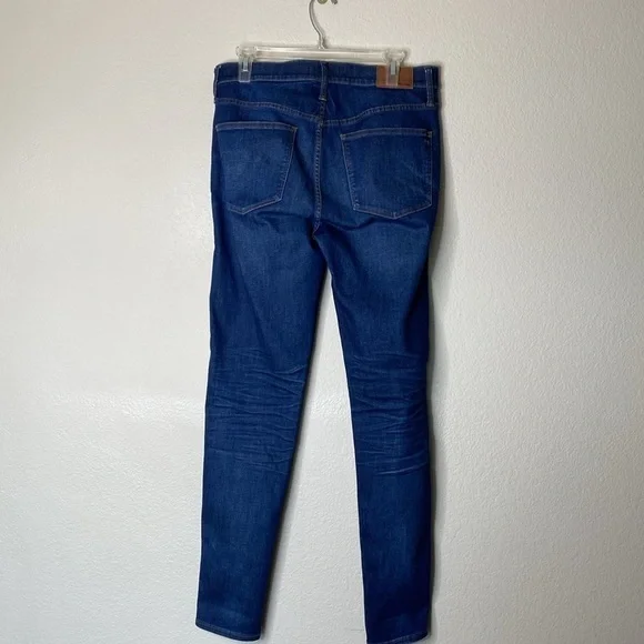 Madewell high rise skinny jeans Sz 31 tall blue denim EUC - Picture 7 of 9